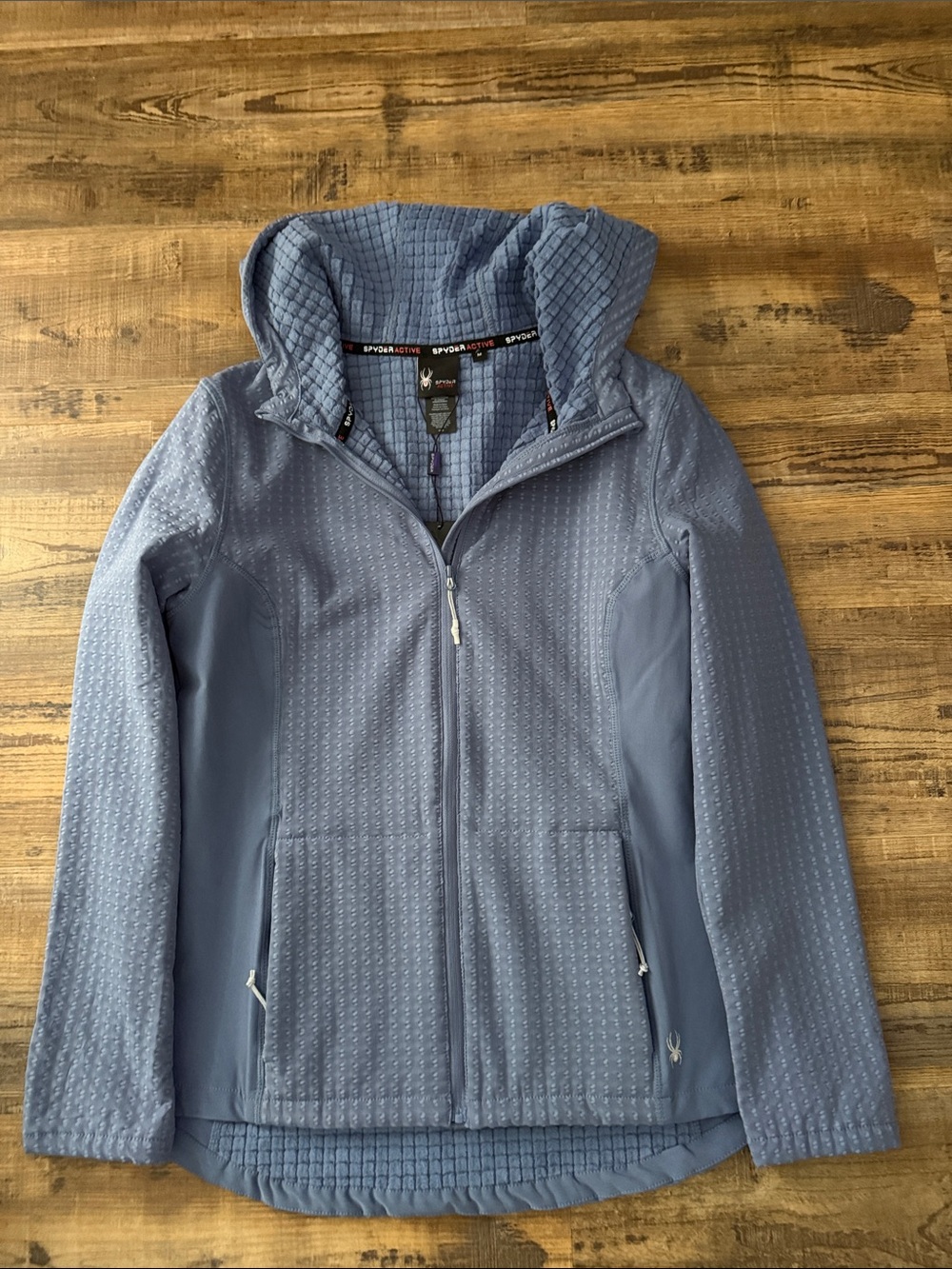 Spyder Women's Light Blue Quilted Hooded Jacket